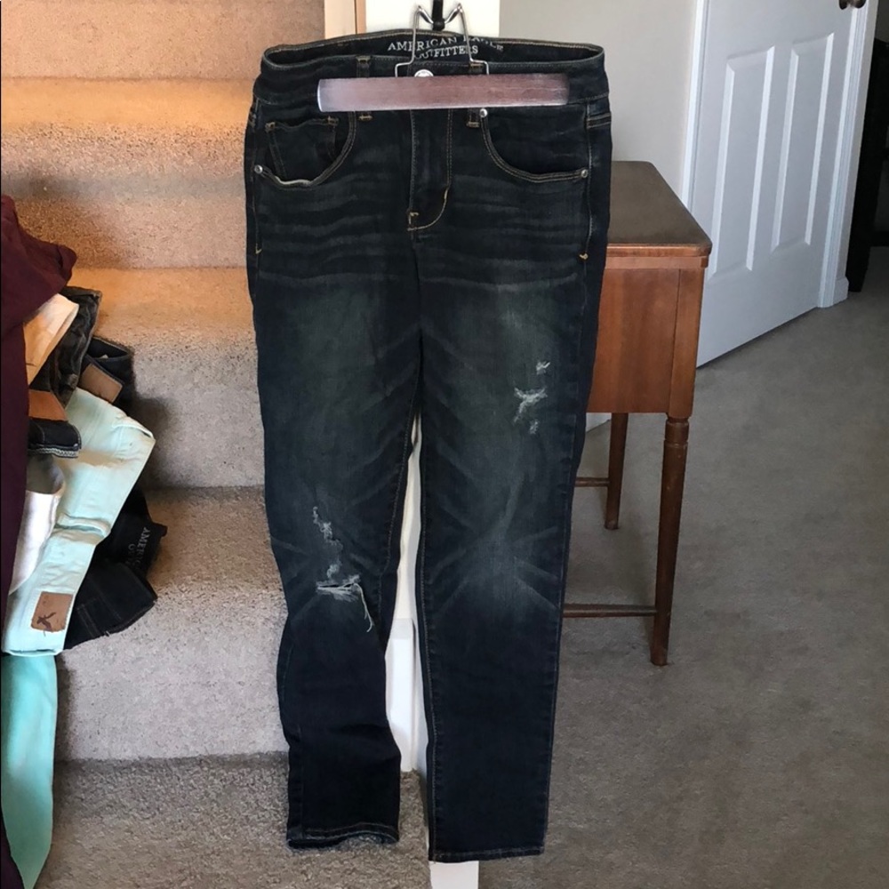 Dark Blue AEO skinny jeans